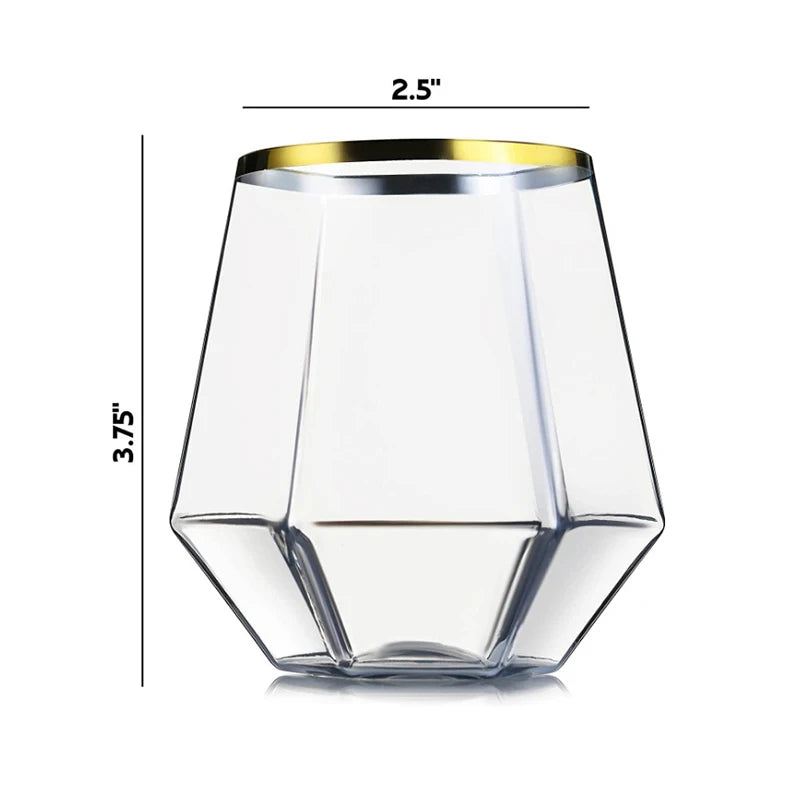 360ml Wedding Wine Glasses Drinkware Transparent Cocktail Glass Party Bar Club Drinking Tools Tea Coffee Mug