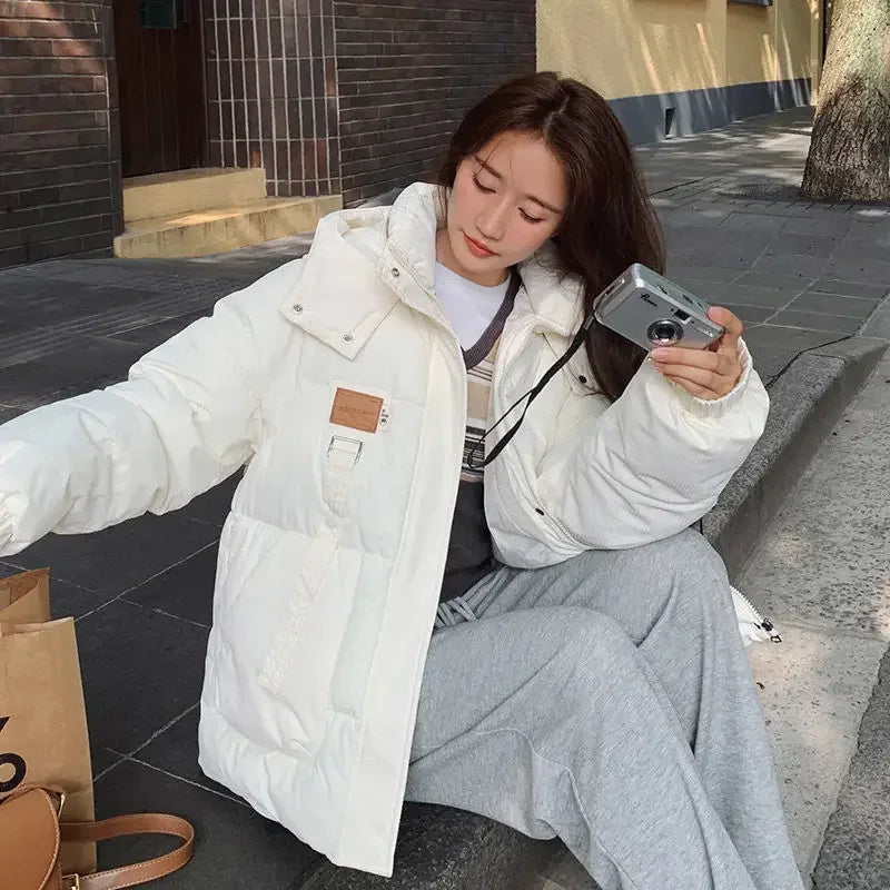 Thick Loose Casual Women's Coat Korean Style Clothing New in Outerwears Lady Parka Cheap Cold Modern Great Hot Hoodie Jacket