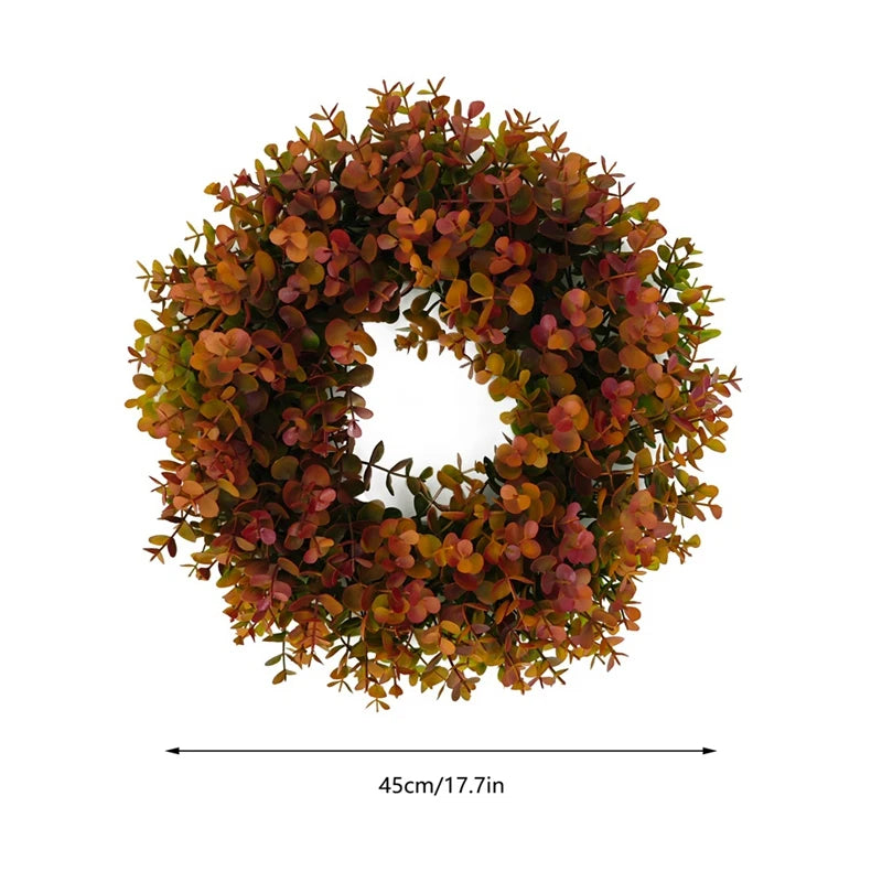 Autumn Wreath Home Decoration Outdoor Front Door Fall Wreath Room Decor Diy Wall Hanging Farmhouse Home Decoration