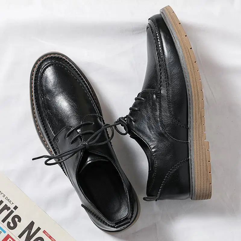 Men's Pointed Toe Stage Shoes Fashion Casual Genuine Leather Sneaker Men's Summer Party Dress Luxury Leather Shoes