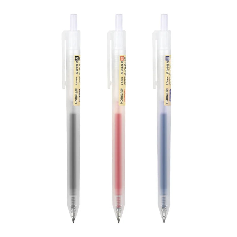 3/10Pcs Gel Pens Set Black/red/blue Ballpoint for writing 0.5mm Refills Office Accessories School Supplies Stationery