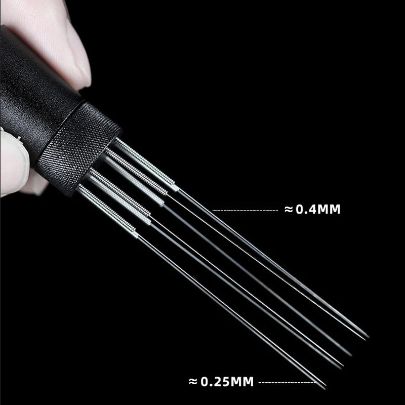 Espresso Coffee Stirrer Needle with 8 Needles Magnetic Absorption Stand Barista Coffee Stirring Distribution Tool With Stand