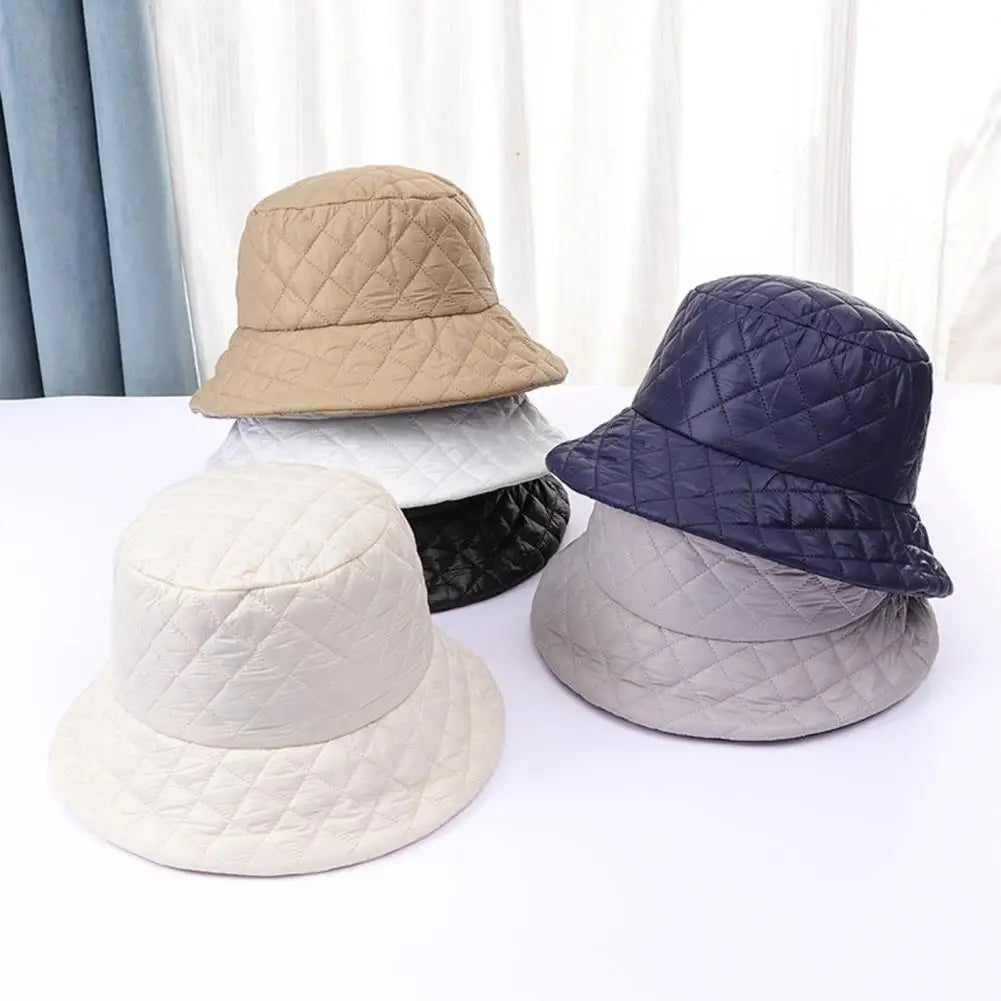 Flat Top Fisherman Hat Stylish Women's Fisherman Hat with Wide Brim Soft Square Pattern Sunshade Design for Fall for Ladies